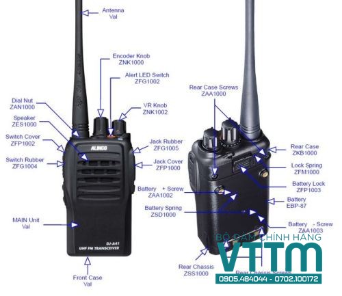 Máy bộ đàm DJ-A41 bền bỉ, giá tốt, chính hãng tại BỘ ĐÀM THĂNG LONG