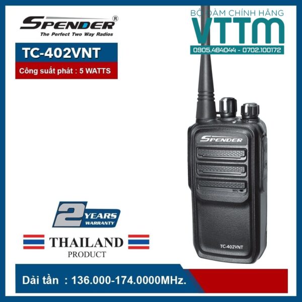Máy Bộ Đàm Cầm Tay Spender TC-402VNT Giá Tốt, Chính Hãng