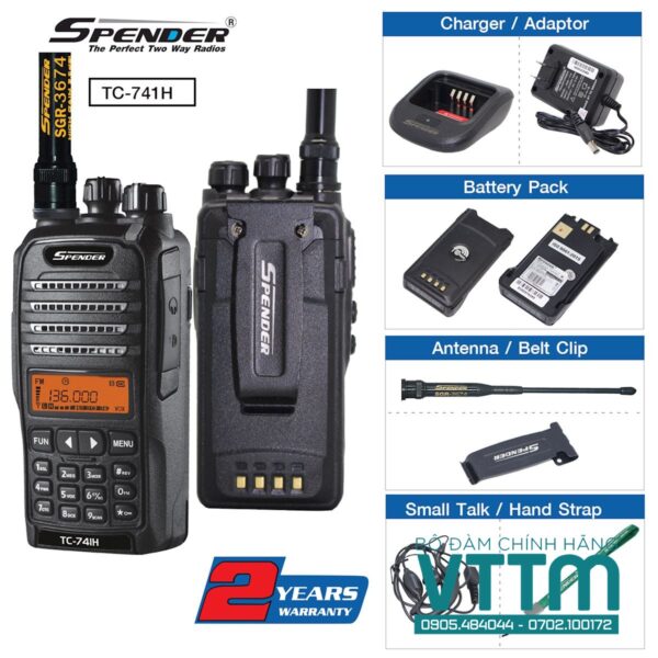 Bộ Đàm Cầm Tay Spender TC-741H VHF Chuyên Nghiệp Chính Hãng