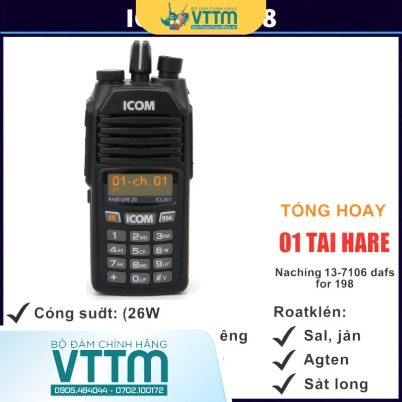 Ưu điểm nổi bật của bộ đàm cầm tay Icom theo Bộ Đàm Thiên Minh